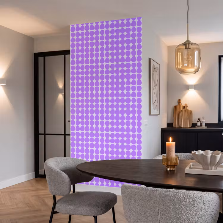 Tapete - Lila – Geometrisch – Punkte – Polka Dot – Muster — 5
