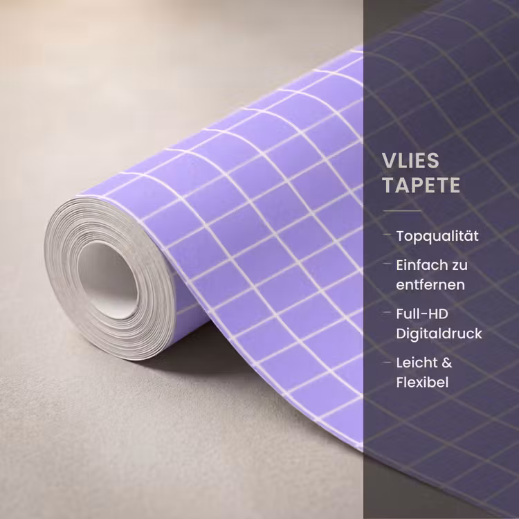 Tapete - Lila – Geometrisch – Raster – Minimalistisch – Muster — 3