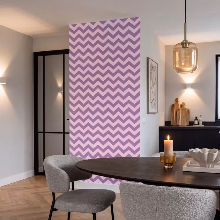 Tapete - Lila – Rosa – Geometrisch – Chevron – Zickzack – Muster — 5