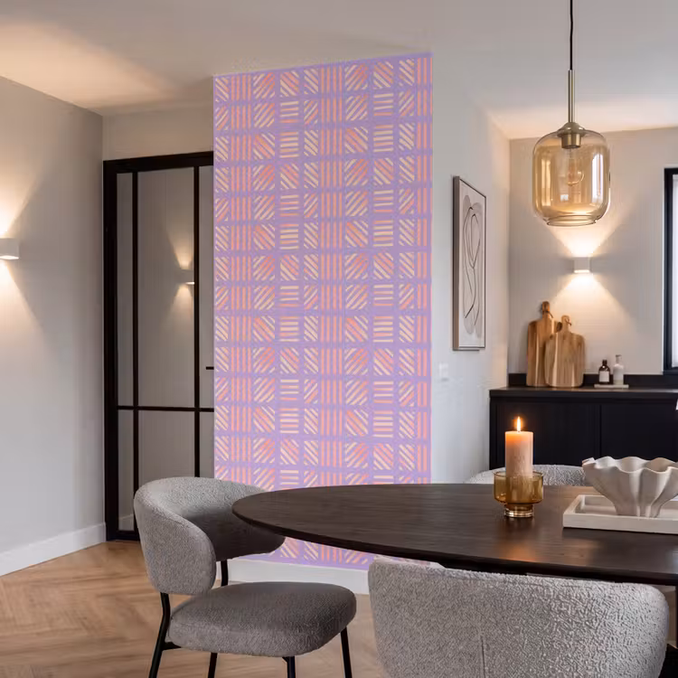 Tapete - Lila – Rosa – Geometrisch – Streifen – Blöcke – Muster — 5
