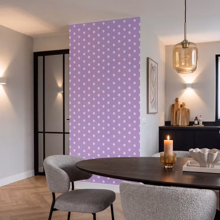 Tapete - Lila – Rosa – Sterne – Geometrisch – Muster — 5