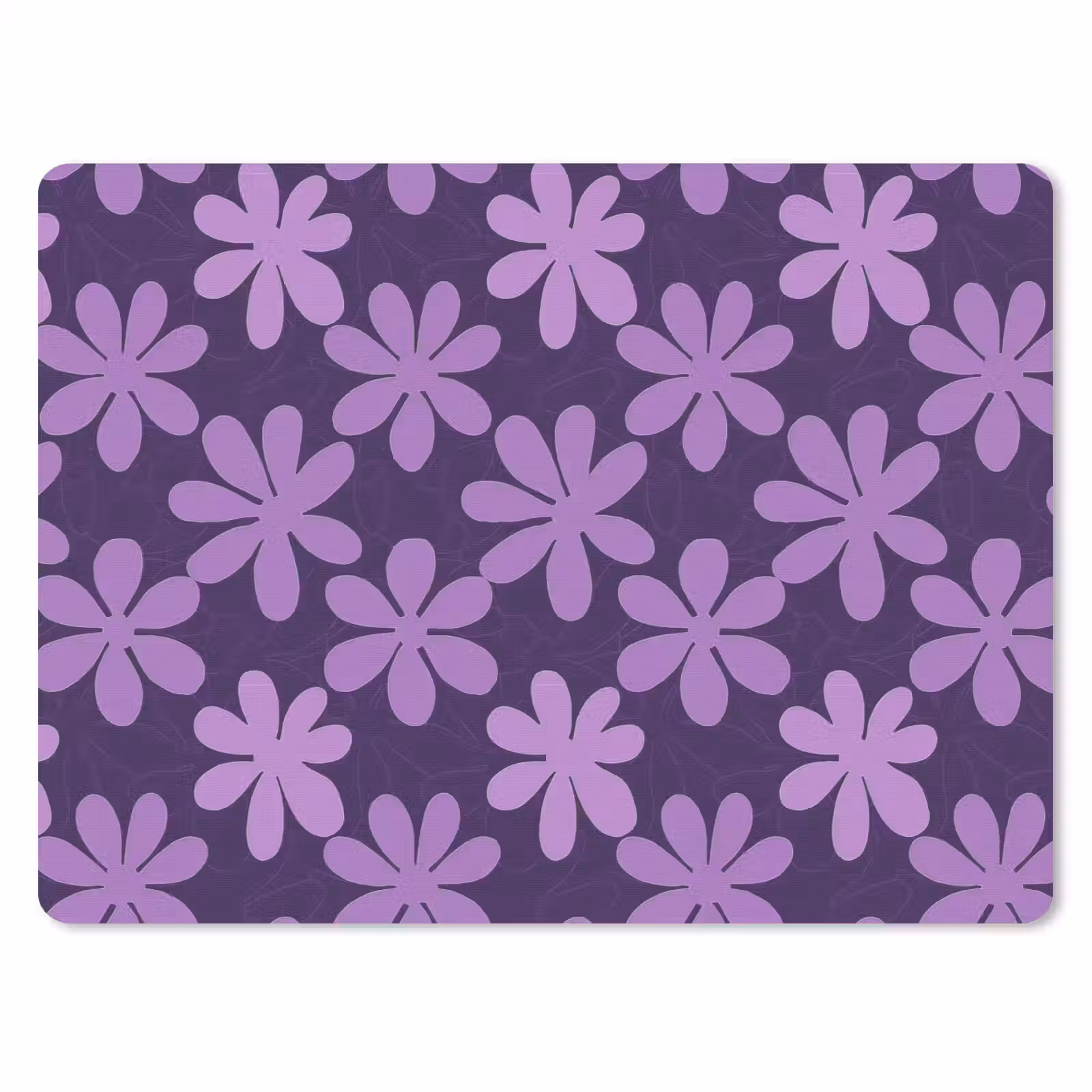 Mauspad - Lila – Botanisch – Blumen – Retro – Muster — 1