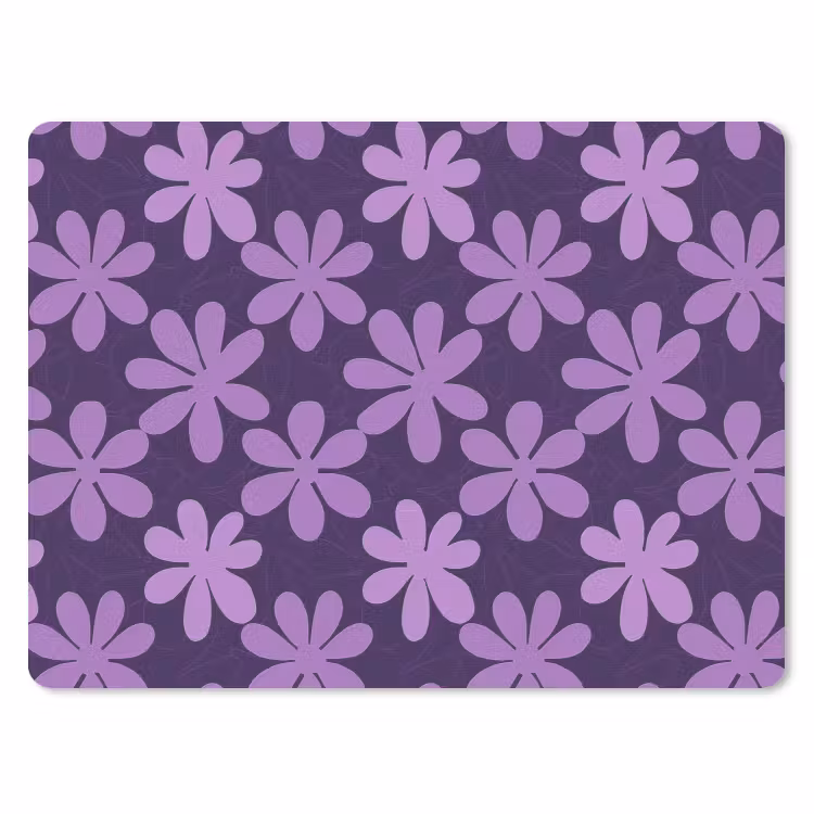 Mauspad - Lila – Botanisch – Blumen – Retro – Muster — 1