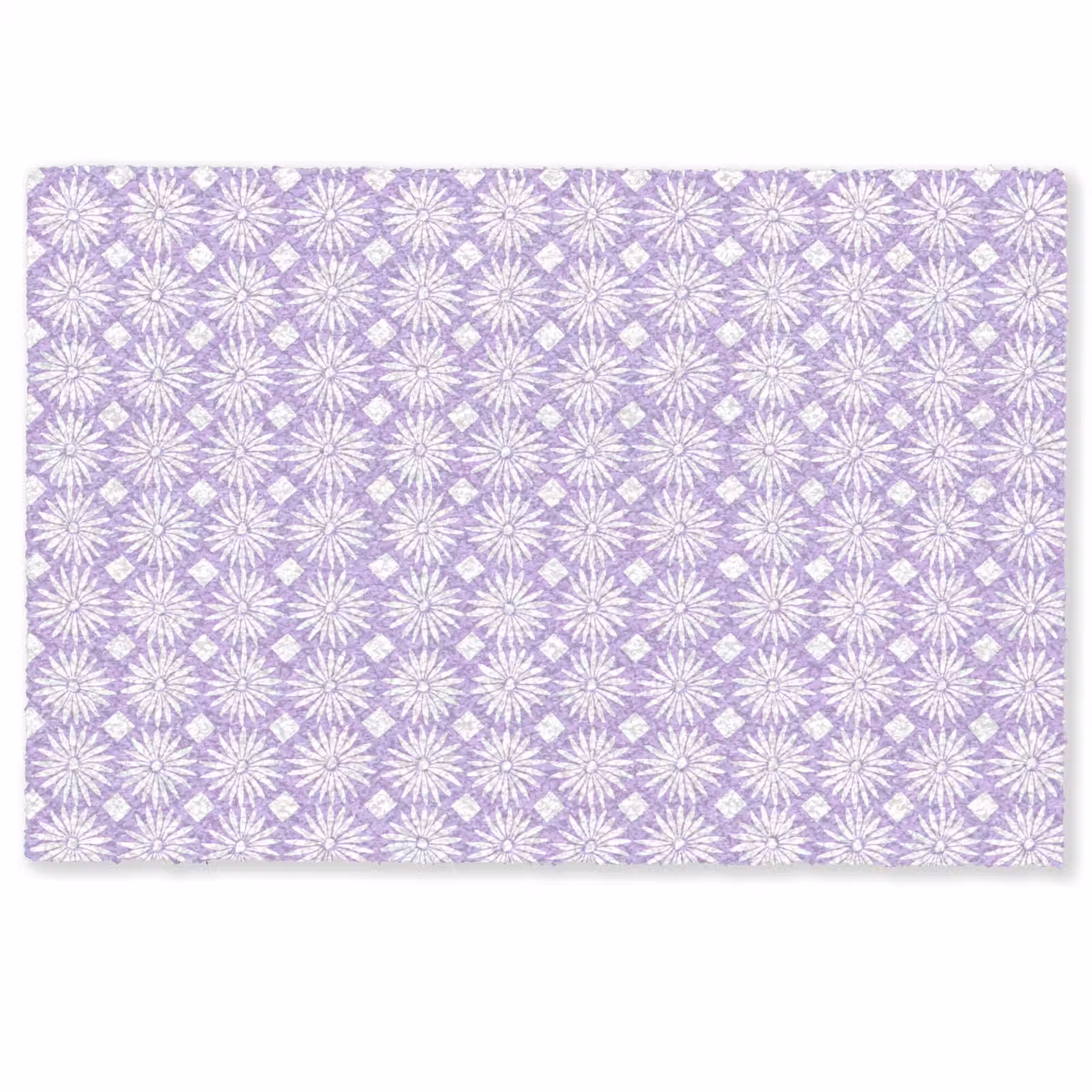 Fußmatte - Lila – Botanisch – Blumen – Gänseblümchen – Muster — 1