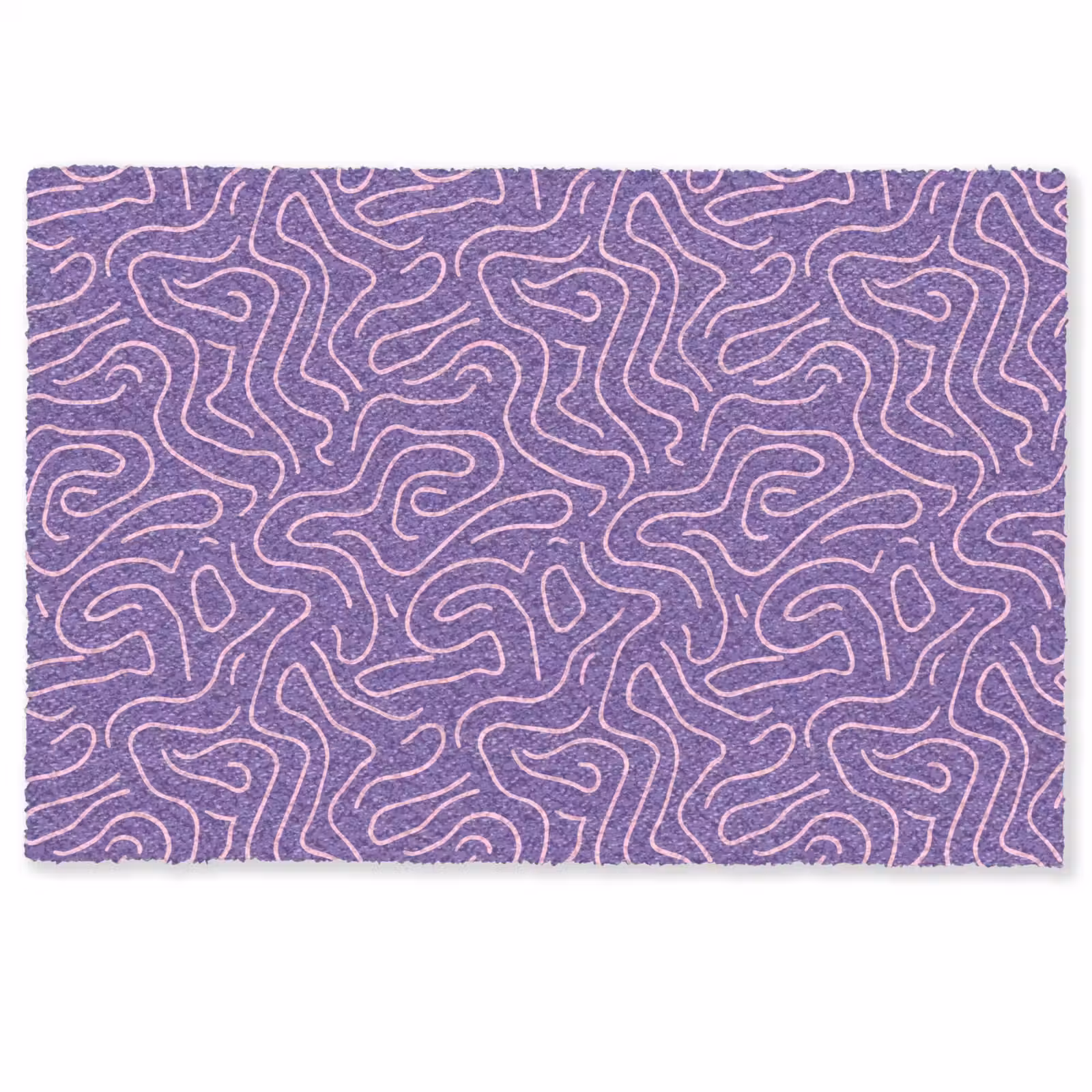 Fußmatte - Lila – Rosa – Abstrakt – Linien – Labyrinth – Muster — 1
