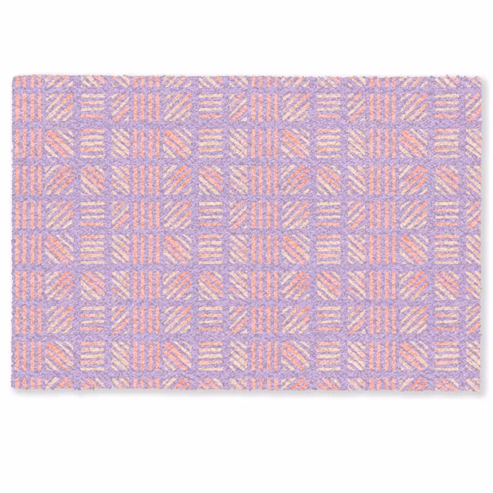 Fußmatte - Lila – Rosa – Geometrisch – Streifen – Blöcke – Muster — 1