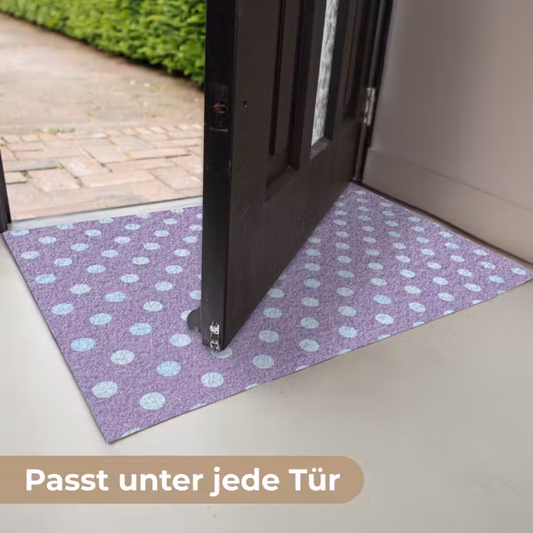Fußmatte - Lila – Blau – Geometrisch – Punkte – Polka Dot – Muster — 7