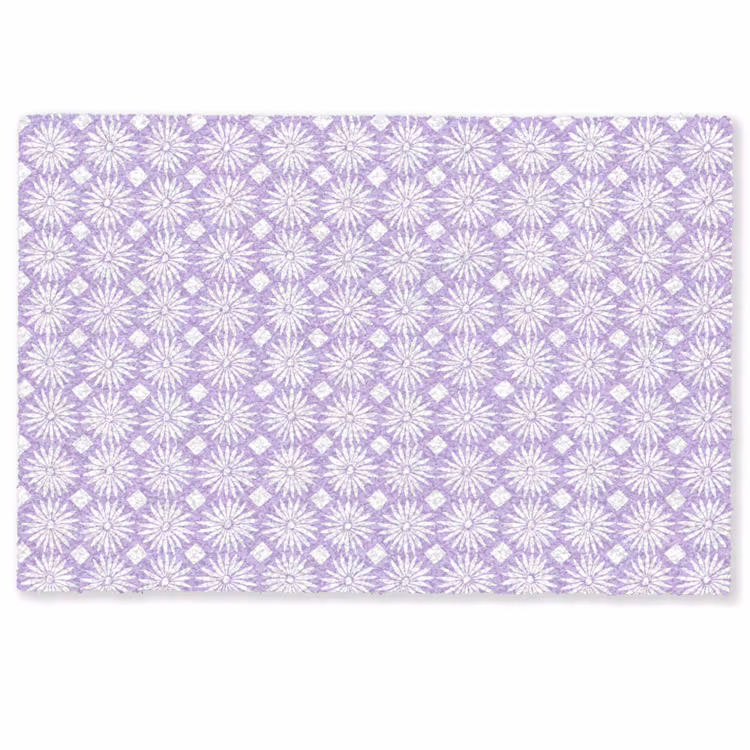 Fußmatte - Lila – Botanisch – Blumen – Gänseblümchen – Muster — 1