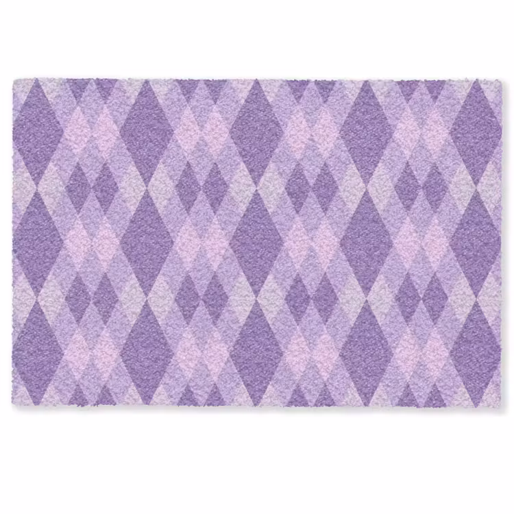 Fußmatte - Lila – Geometrisch – Rauten – Argyle – Muster — 1