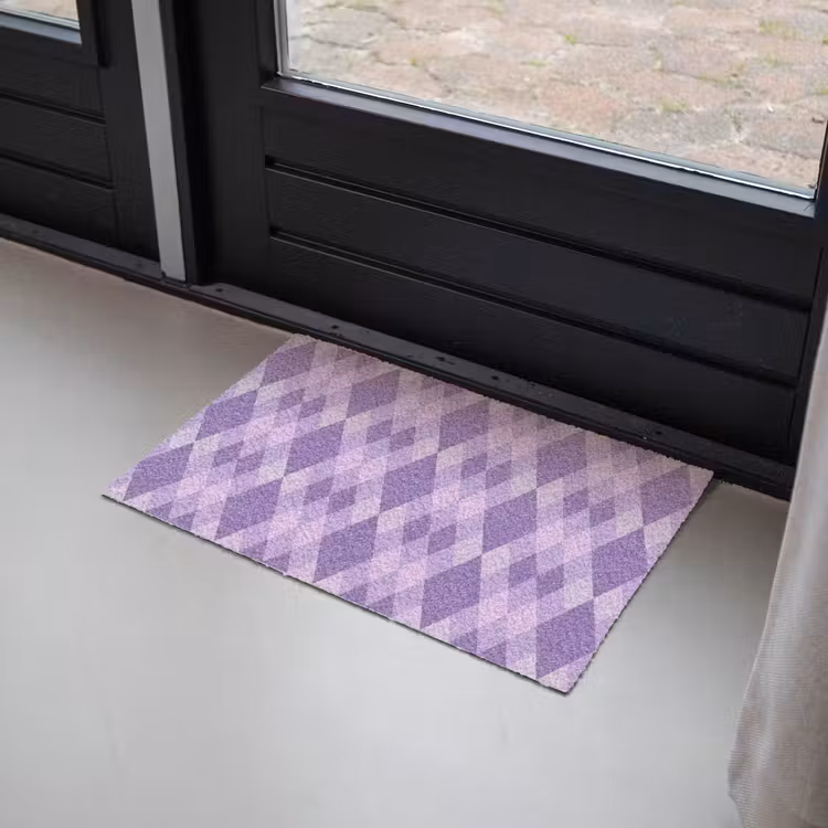 Fußmatte - Lila – Geometrisch – Rauten – Argyle – Muster — 2