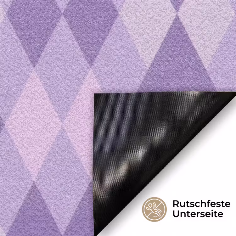 Fußmatte - Lila – Geometrisch – Rauten – Argyle – Muster — 6
