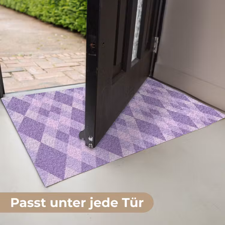 Fußmatte - Lila – Geometrisch – Rauten – Argyle – Muster — 7
