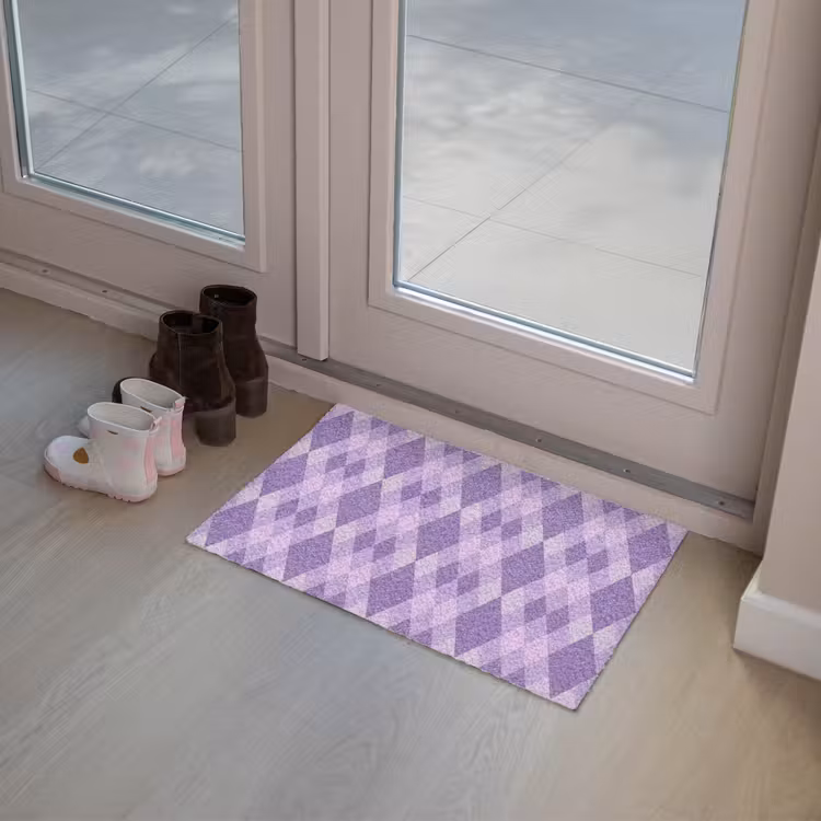 Fußmatte - Lila – Geometrisch – Rauten – Argyle – Muster — 8