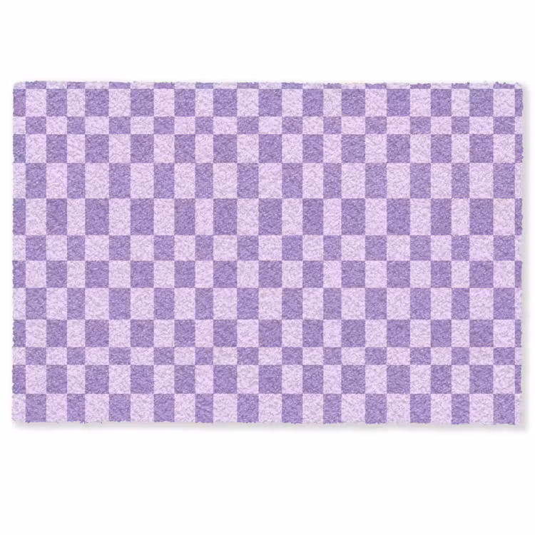 Fußmatte - Lila – Geometrisch – Schachbrettmuster – Blöcke – Muster — 1