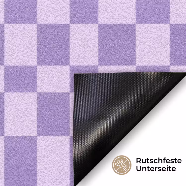 Fußmatte - Lila – Geometrisch – Schachbrettmuster – Blöcke – Muster — 6