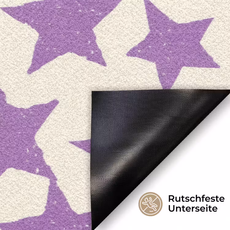 Fußmatte - Lila – Geometrisch – Sterne – Stempel – Muster — 6