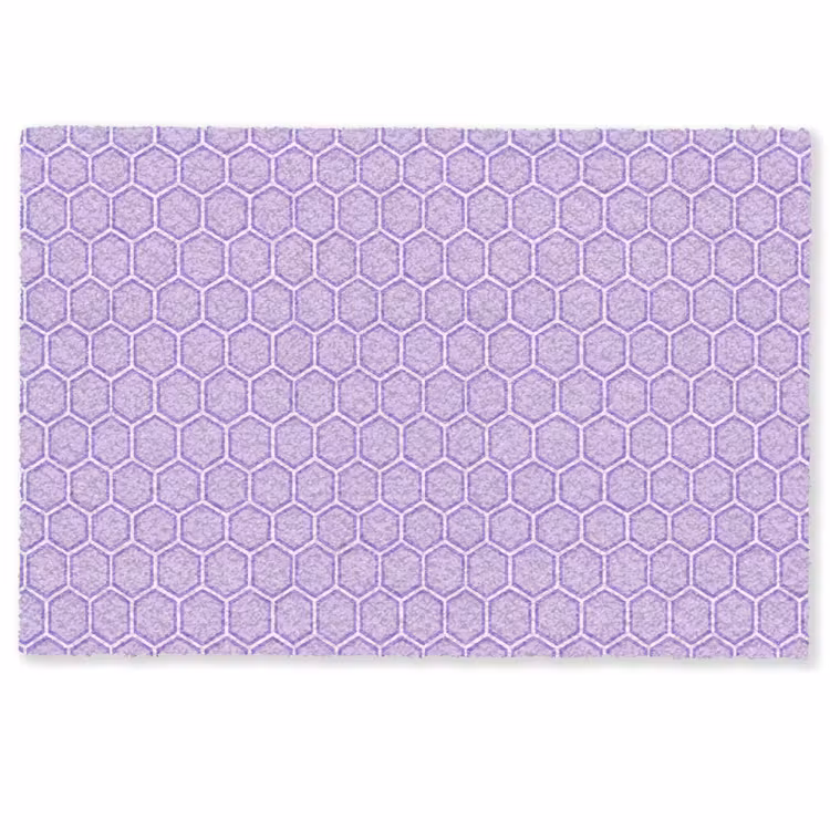 Fußmatte - Lila – Geometrisch – Wabenmuster – Bienenwabe – Muster — 1