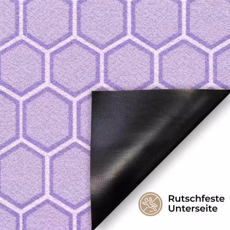 Fußmatte - Lila – Geometrisch – Wabenmuster – Bienenwabe – Muster — 6