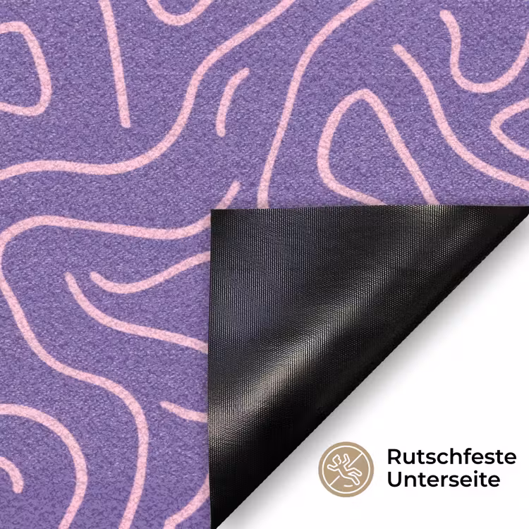 Fußmatte - Lila – Rosa – Abstrakt – Linien – Labyrinth – Muster — 6