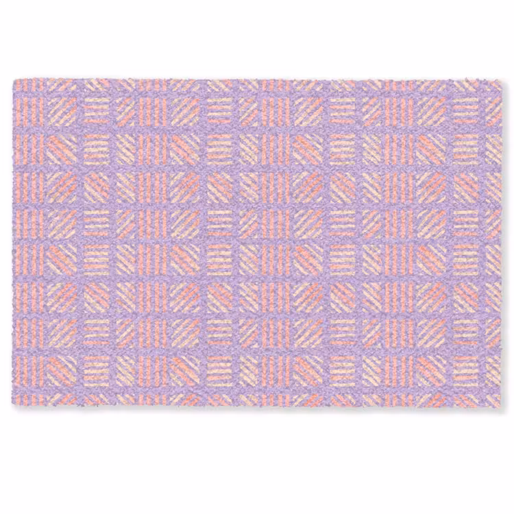 Fußmatte - Lila – Rosa – Geometrisch – Streifen – Blöcke – Muster — 1