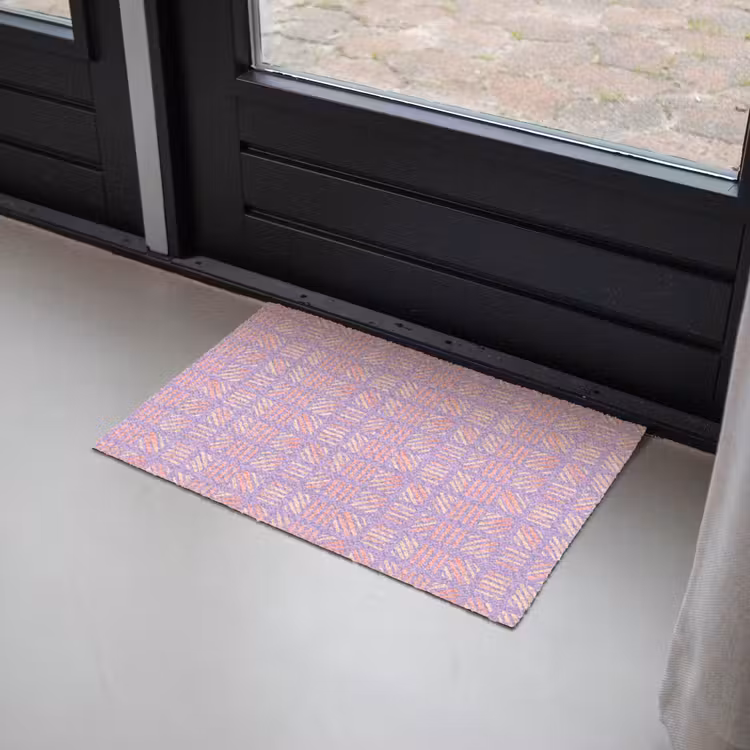 Fußmatte - Lila – Rosa – Geometrisch – Streifen – Blöcke – Muster — 2