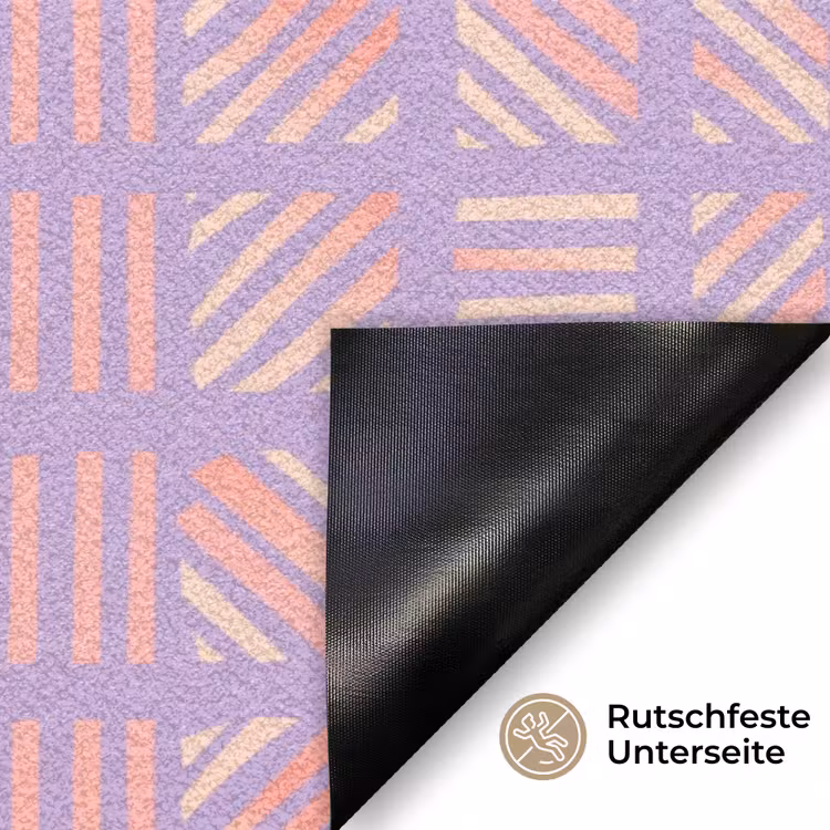 Fußmatte - Lila – Rosa – Geometrisch – Streifen – Blöcke – Muster — 6