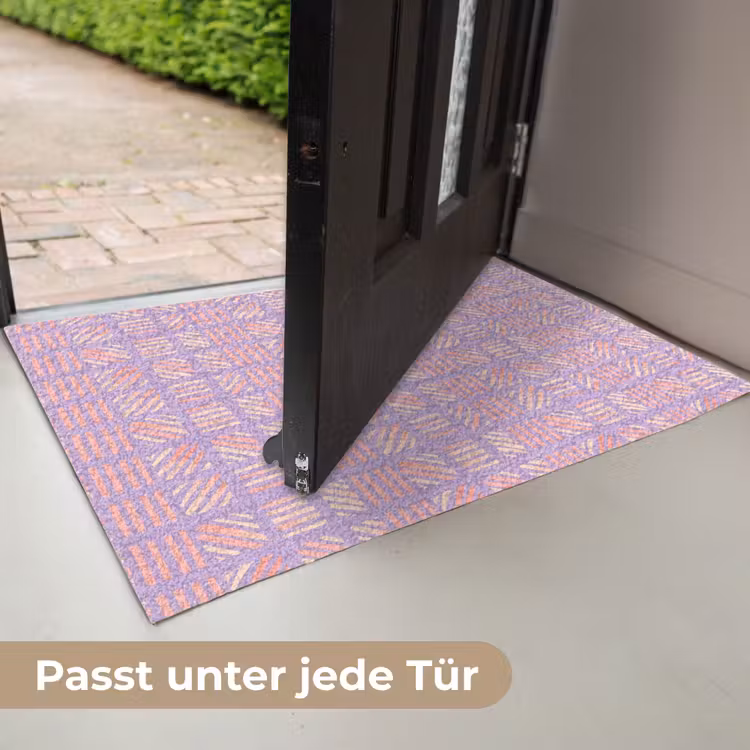 Fußmatte - Lila – Rosa – Geometrisch – Streifen – Blöcke – Muster — 7