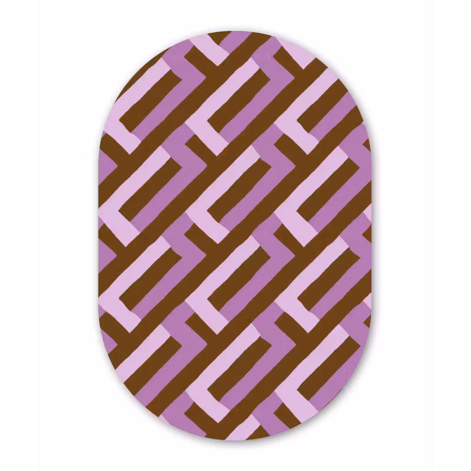 Forexbild Oval - Braun – Rosa – Geometrisch – Mäander – Muster — 1