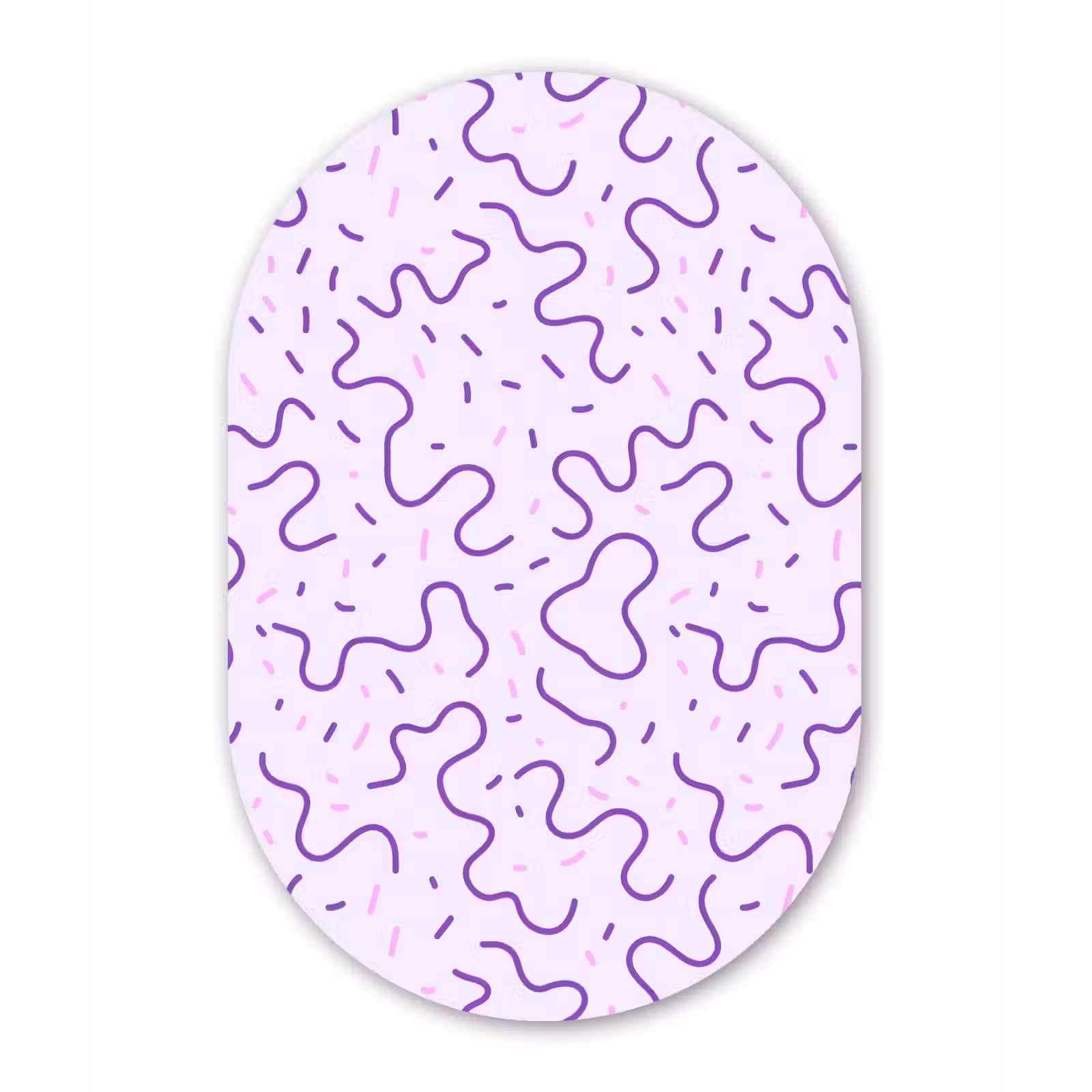 Forexbild Oval - Lila – Abstrakt – Memphis – Retro – Sprenkel – Muster — 1