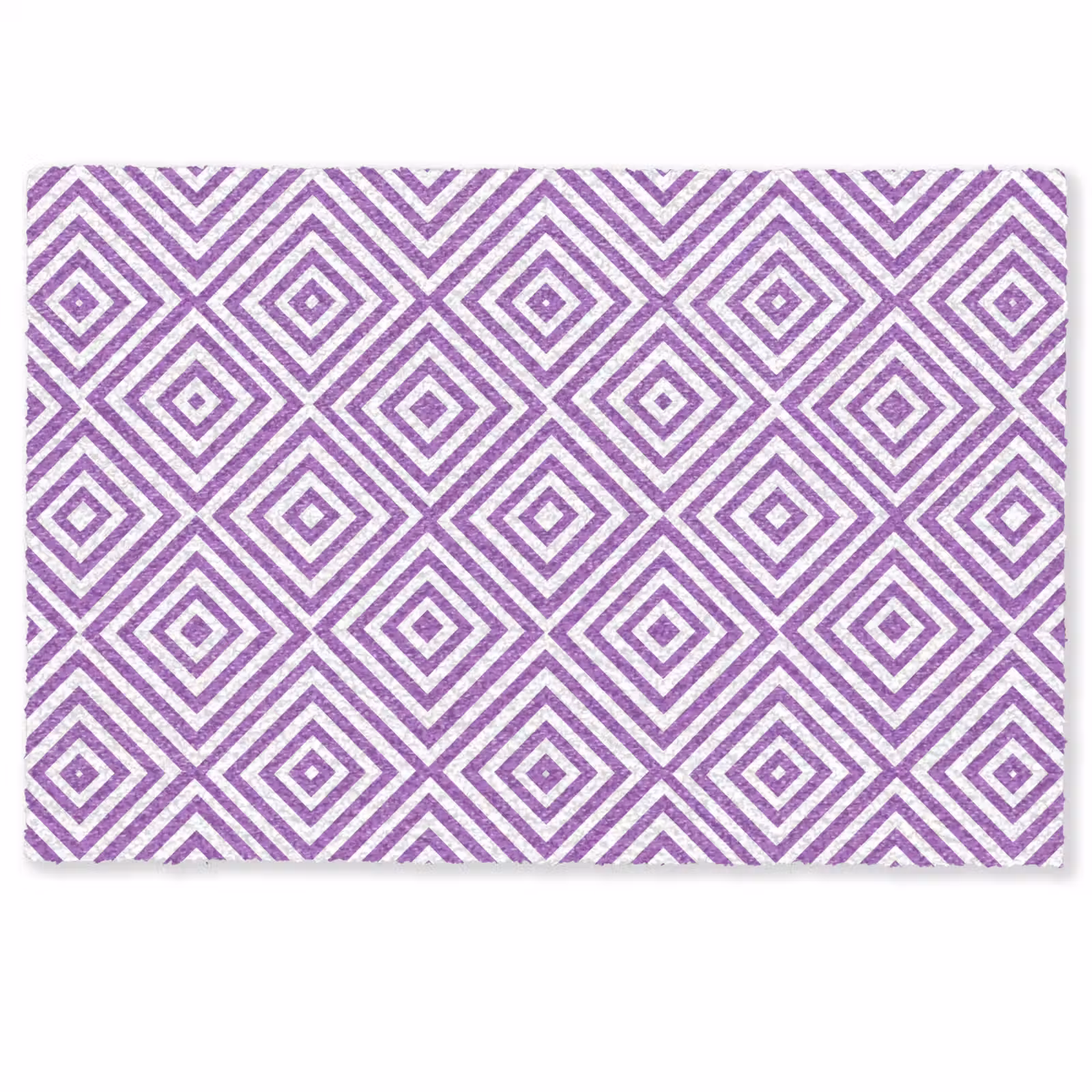 Fußmatte - Lila – Geometrisch – Rauten – Konzentrisch – Muster — 1