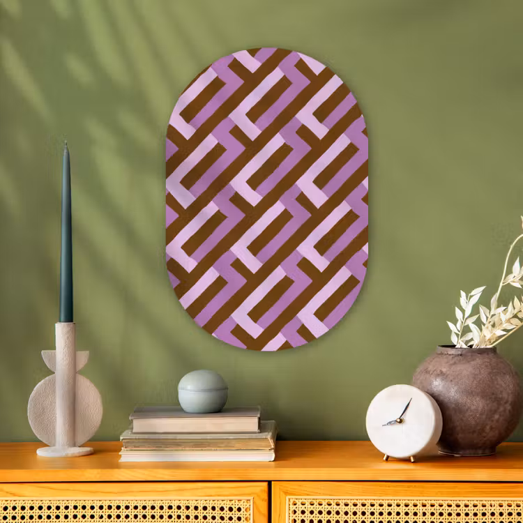 Forexbild Oval - Braun – Rosa – Geometrisch – Mäander – Muster — 3
