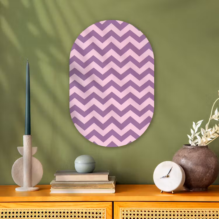 Forexbild Oval - Lila – Rosa – Geometrisch – Chevron – Zickzack – Muster — 3