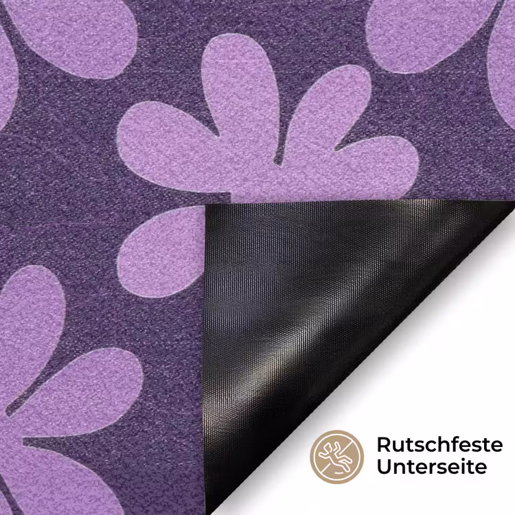 Fußmatte - Lila – Botanisch – Blumen – Retro – Muster — 6