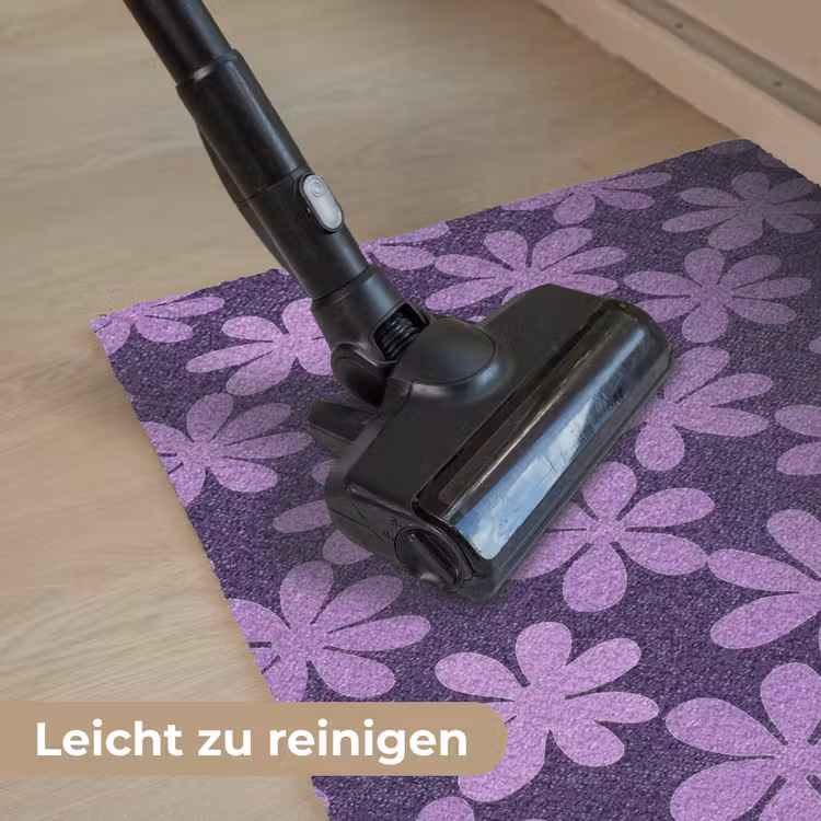 Fußmatte - Lila – Botanisch – Blumen – Retro – Muster — 9