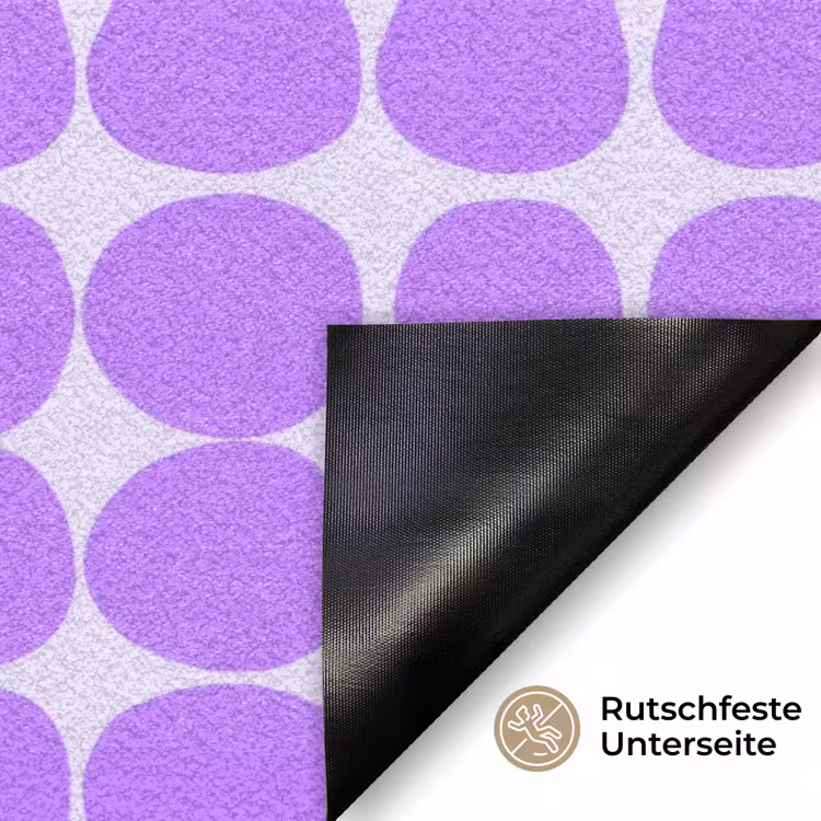 Fußmatte - Lila – Geometrisch – Punkte – Polka Dot – Muster — 6