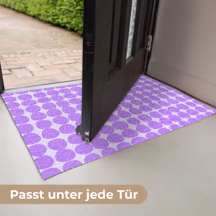Fußmatte - Lila – Geometrisch – Punkte – Polka Dot – Muster — 7