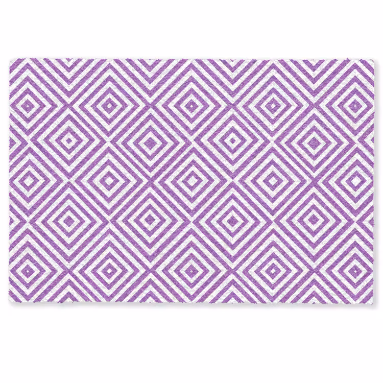 Fußmatte - Lila – Geometrisch – Rauten – Konzentrisch – Muster — 1