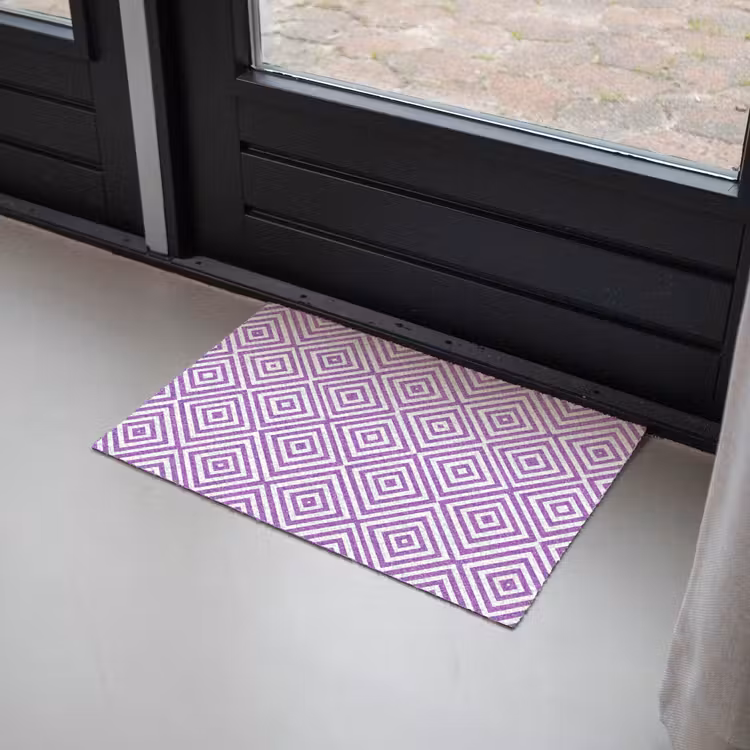 Fußmatte - Lila – Geometrisch – Rauten – Konzentrisch – Muster — 2