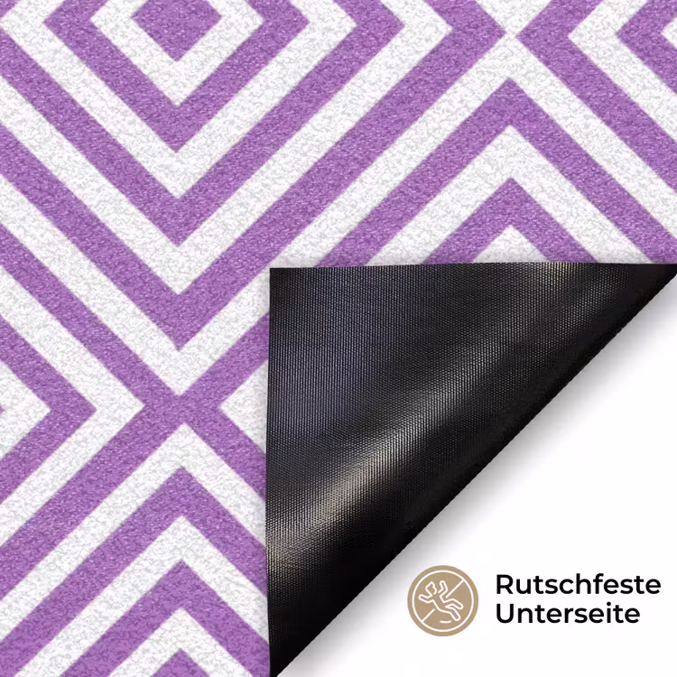 Fußmatte - Lila – Geometrisch – Rauten – Konzentrisch – Muster — 6