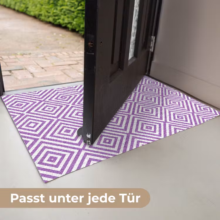Fußmatte - Lila – Geometrisch – Rauten – Konzentrisch – Muster — 7