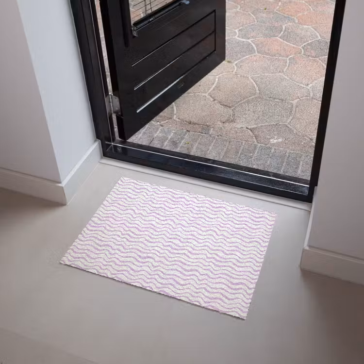 Fußmatte - Lila – Geometrisch – Wellen – Linien – Muster — 4