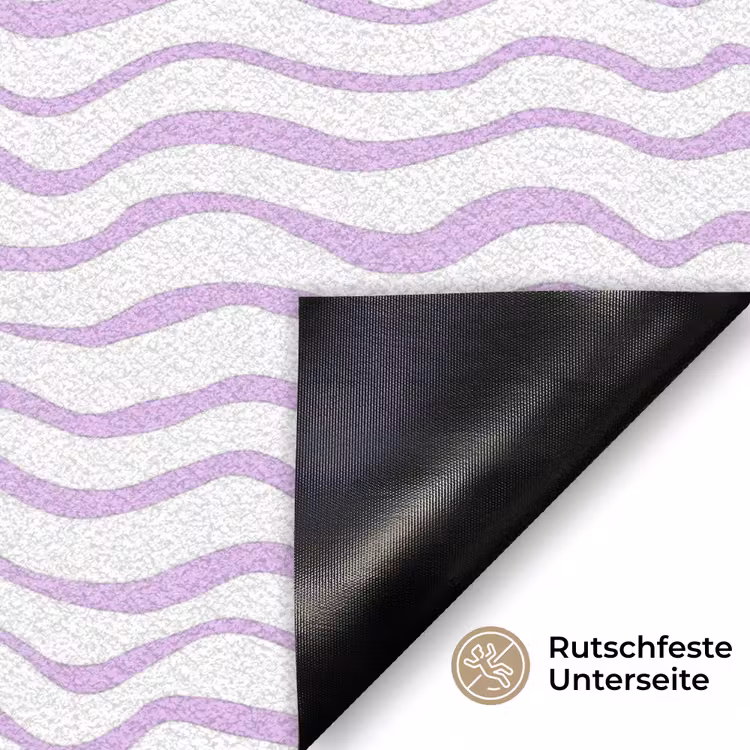 Fußmatte - Lila – Geometrisch – Wellen – Linien – Muster — 6