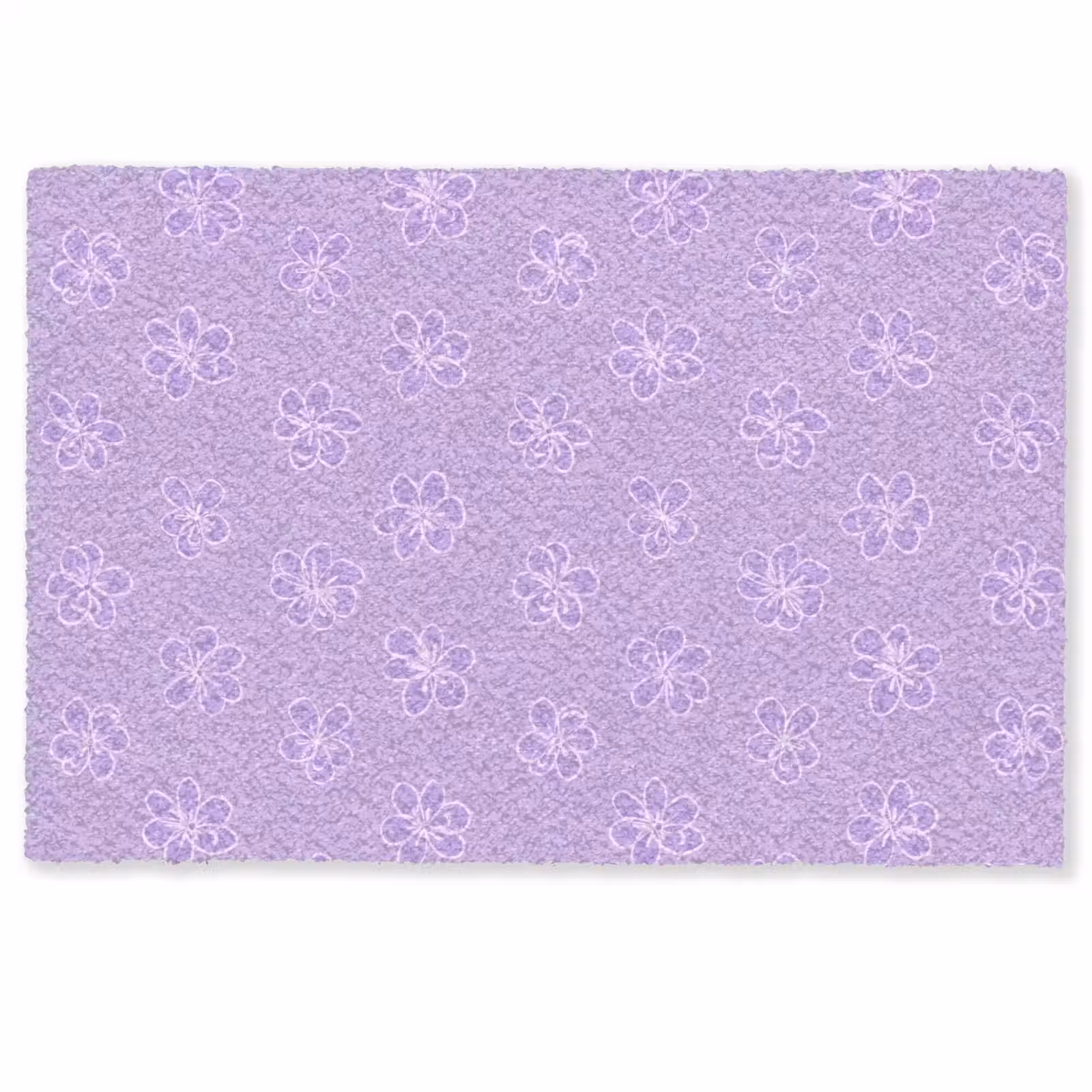 Fußmatte - Lila – Botanisch – Blumen – Handgezeichnet – Muster — 1