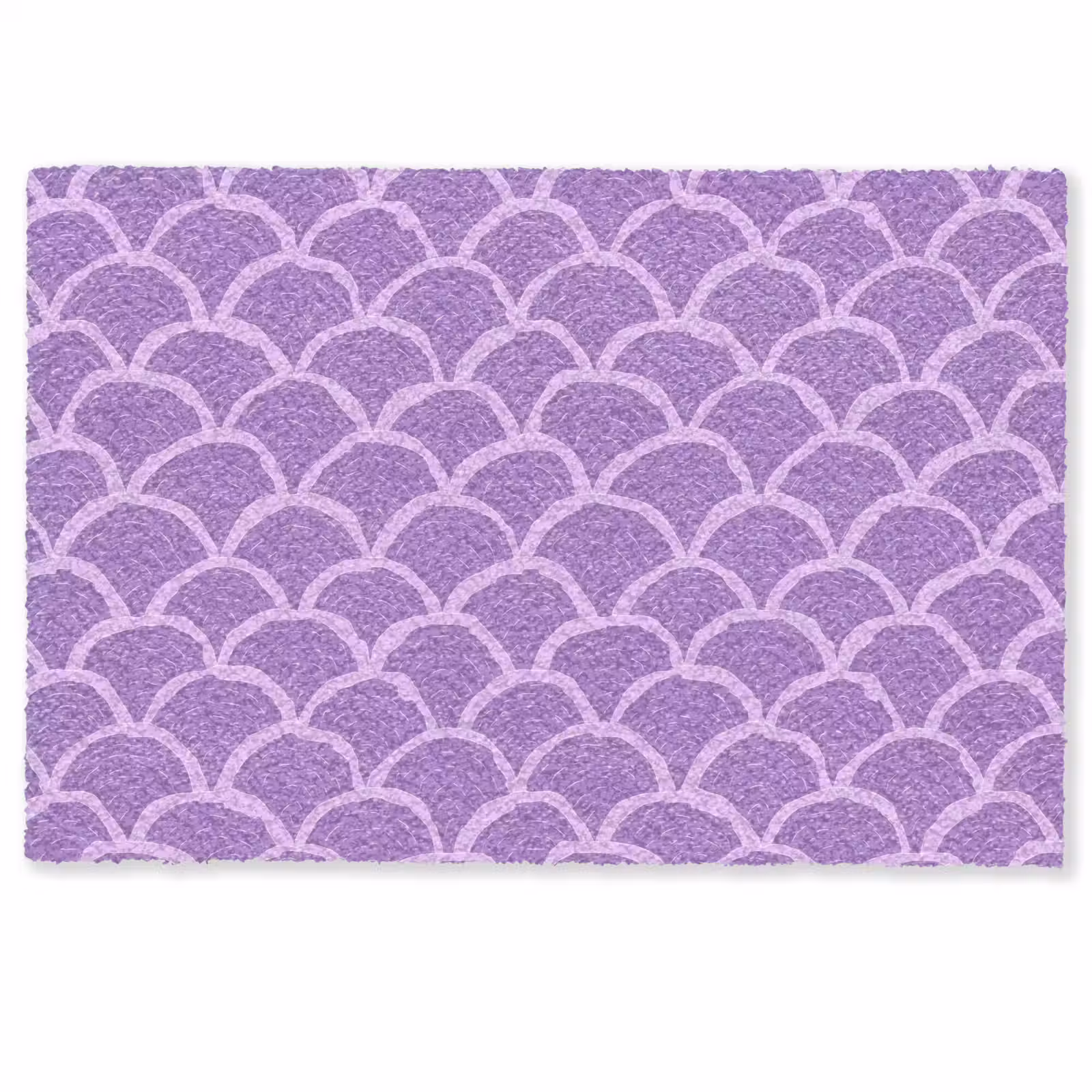 Fußmatte - Lila – Schuppen – Muscheln – Handgezeichnet – Muster — 1