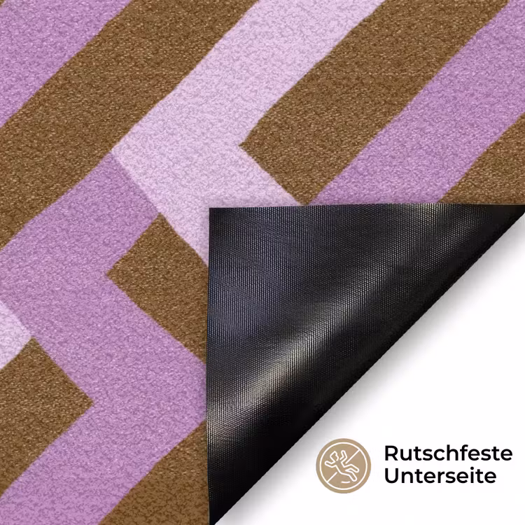 Fußmatte - Braun – Rosa – Geometrisch – Mäander – Muster — 6