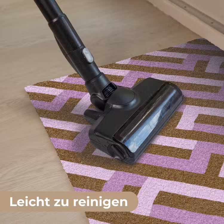 Fußmatte - Braun – Rosa – Geometrisch – Mäander – Muster — 9