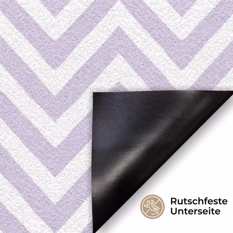 Fußmatte - Lila – Geometrisch – Chevron – Zickzack – Muster — 6