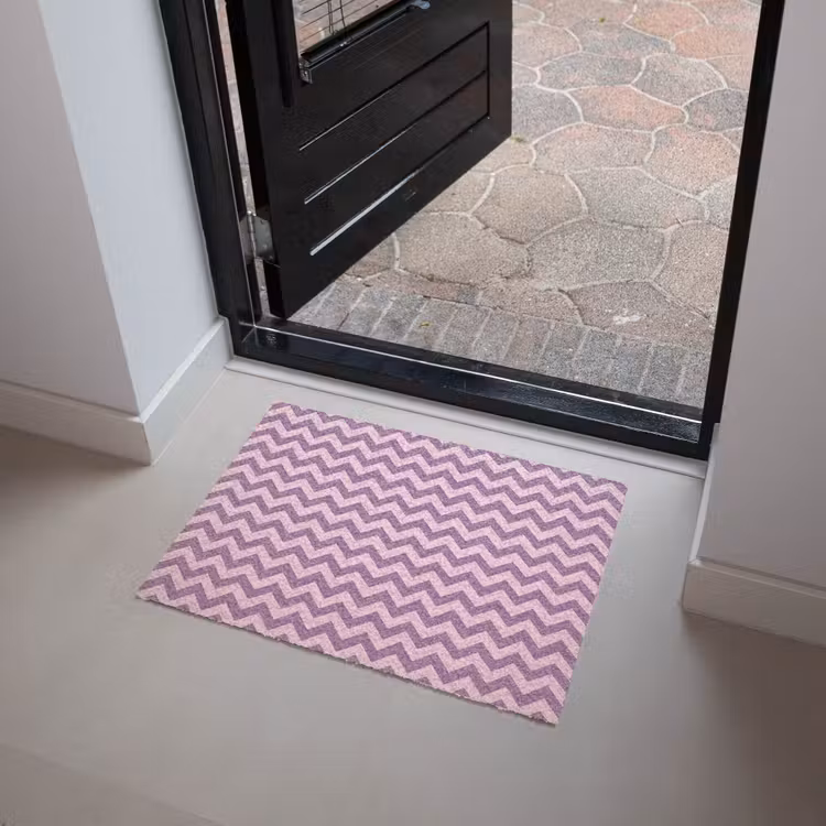 Fußmatte - Lila – Rosa – Geometrisch – Chevron – Zickzack – Muster — 4