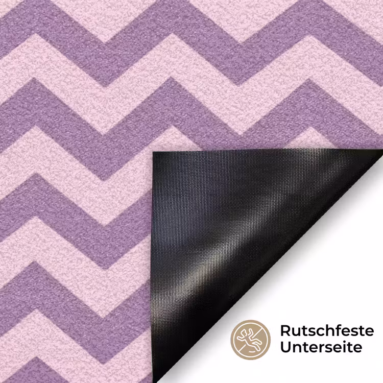 Fußmatte - Lila – Rosa – Geometrisch – Chevron – Zickzack – Muster — 6