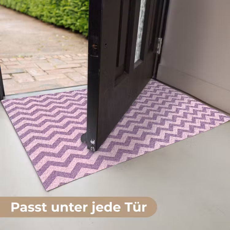 Fußmatte - Lila – Rosa – Geometrisch – Chevron – Zickzack – Muster — 7
